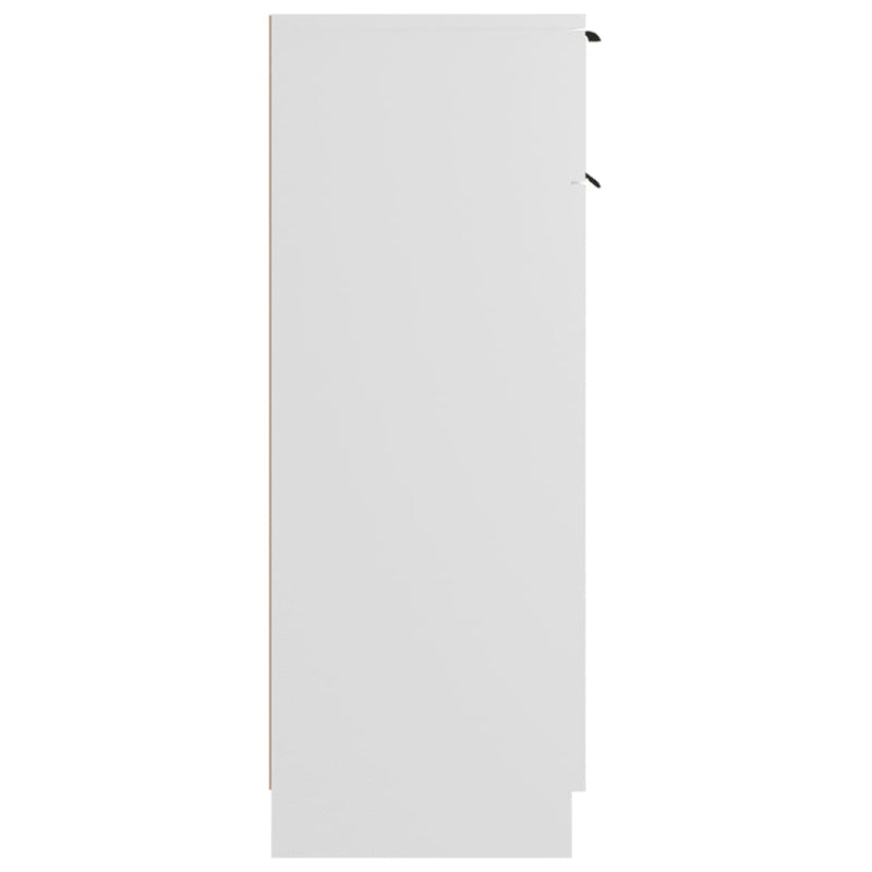 vidaXL fehér szerelt fa fürdőszobaszekrény 32 x 33,5 x 90 cm