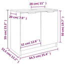 vidaXL betonszürke színű szerelt fa fürdőszobaszekrény 64,5x33,5x59 cm