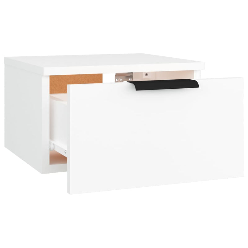 vidaXL 2 db fehér falra szerelhető éjjeliszekrény 34 x 30 x 20 cm