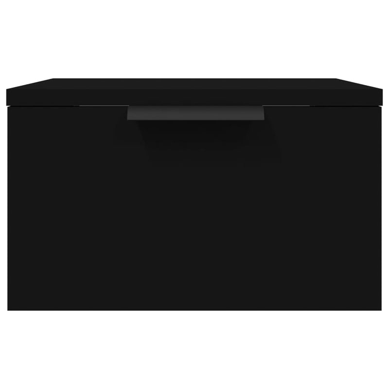 vidaXL fekete falra szerelhető éjjeliszekrény 34 x 30 x 20 cm