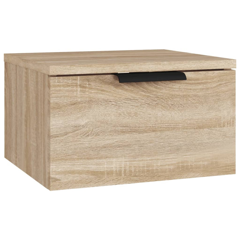 vidaXL 2 db sonoma tölgy falra szerelhető éjjeliszekrény 34x30x20 cm