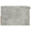 vidaXL betonszürke falra szerelhető éjjeliszekrény 34x30x20 cm