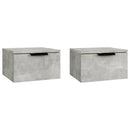 vidaXL 2 db betonszürke falra szerelhető éjjeliszekrény 34x30x20 cm