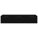 vidaXL fekete szerelt fa faliszekrény 102 x 30 x 20 cm