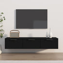 vidaXL fekete szerelt fa faliszekrény 102 x 30 x 20 cm