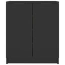 vidaXL fekete szerelt fa cipőszekrény 59x35x70 cm