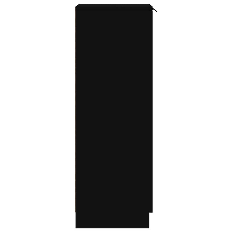 vidaXL fekete szerelt fa cipőszekrény 30 x 35 x 100 cm