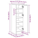 vidaXL fekete szerelt fa cipőszekrény 30 x 35 x 100 cm