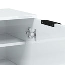 vidaXL magasfényű fehér szerelt fa cipősszekrény 59 x 35 x 100,5 cm