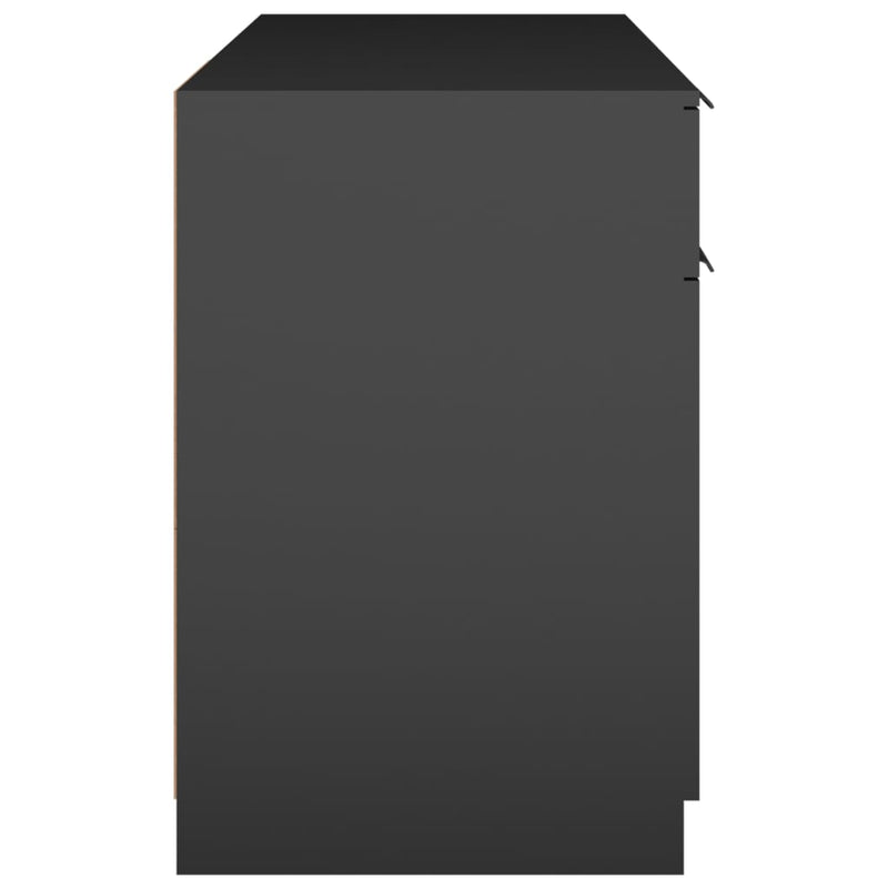 vidaXL fekete szerelt fa íróasztal 100 x 50 x 75 cm