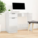vidaXL magasfényű fehér színű szerelt fa íróasztal 100 x 50 x 75 cm