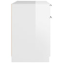 vidaXL magasfényű fehér színű szerelt fa íróasztal 100 x 50 x 75 cm