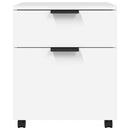 vidaXL fehér szerelt fa mobil iratszekrény kerekekkel 45 x 38 x 45 cm