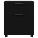 vidaXL fekete szerelt fa mobil iratszekrény kerekekkel 45 x 38 x 54 cm
