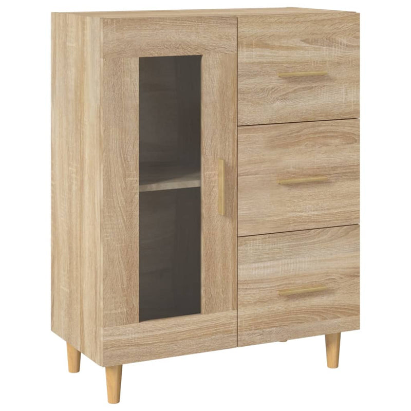 vidaXL sonoma tölgy színű szerelt fa tálalószekrény 69,5 x 34 x 90 cm
