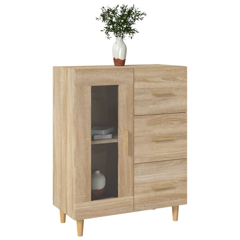 vidaXL sonoma tölgy színű szerelt fa tálalószekrény 69,5 x 34 x 90 cm