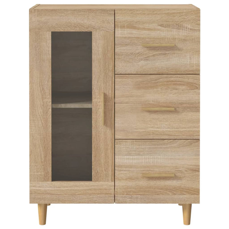 vidaXL sonoma tölgy színű szerelt fa tálalószekrény 69,5 x 34 x 90 cm