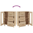 vidaXL sonoma tölgy színű szerelt fa tálalószekrény 69,5 x 34 x 90 cm