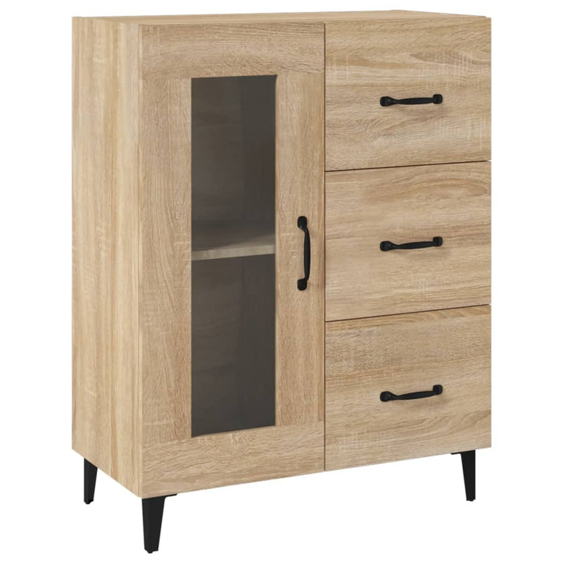 vidaXL sonoma tölgy színű szerelt fa tálalószekrény 69,5 x 34 x 90 cm