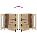 vidaXL sonoma tölgy színű szerelt fa tálalószekrény 69,5 x 34 x 90 cm