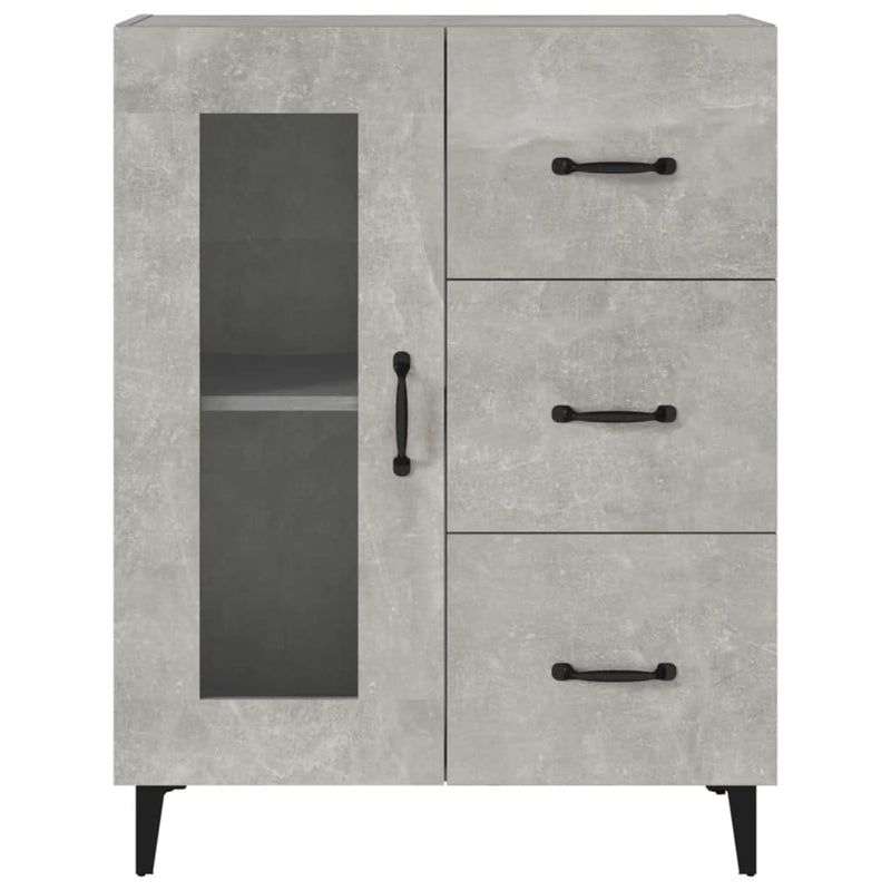 vidaXL betonszürke szerelt fa tálalószekrény 69,5 x 34 x 90 cm