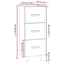 vidaXL sonoma tölgy színű szerelt fa tálalóasztal 34,5 x 34 x 90 cm