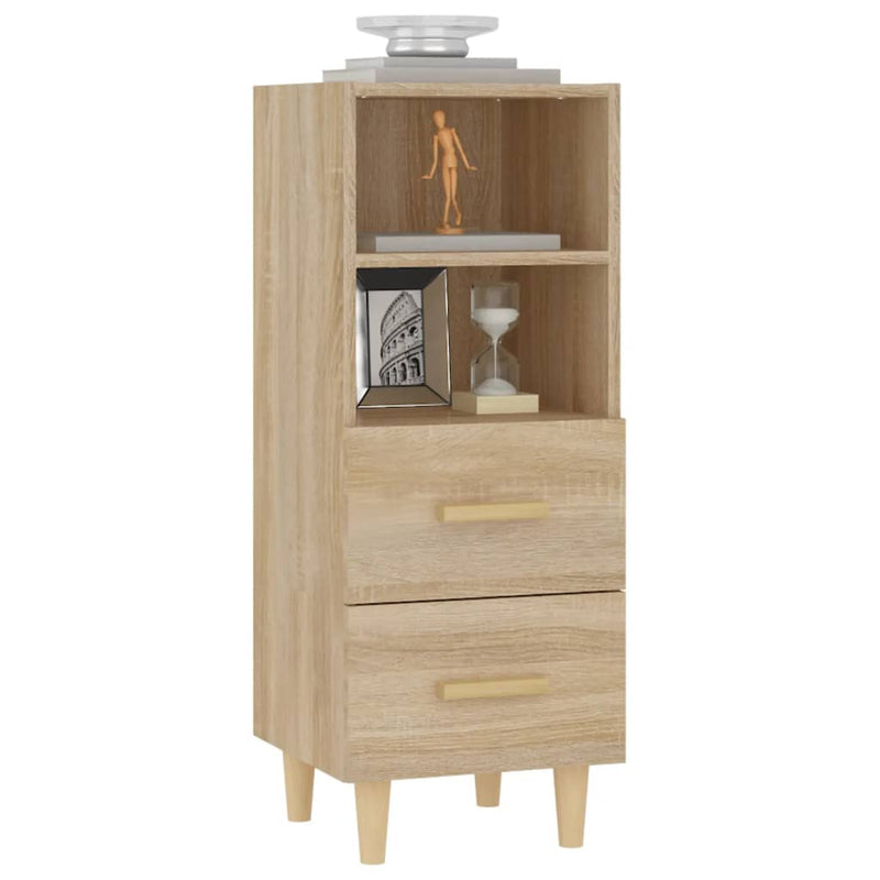 vidaXL sonoma tölgy színű szerelt fa tálalóasztal 34,5x34x90 cm