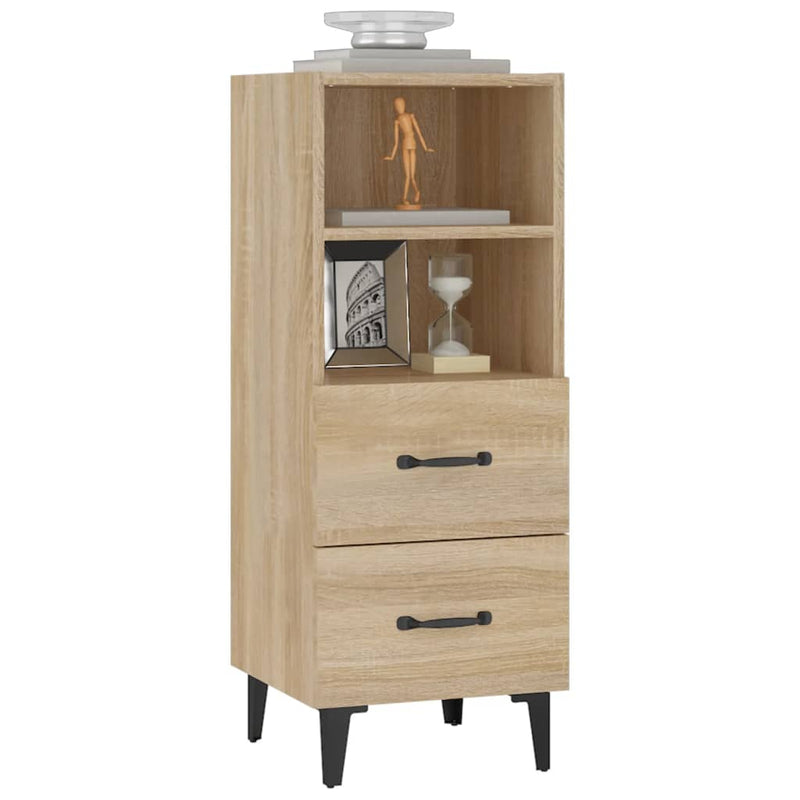 vidaXL sonoma tölgy színű szerelt fa tálalóasztal 34,5x34x90 cm