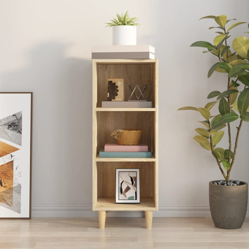 vidaXL sonoma tölgy színű szerelt fa tálalószekrény 34,5x32,5x90 cm