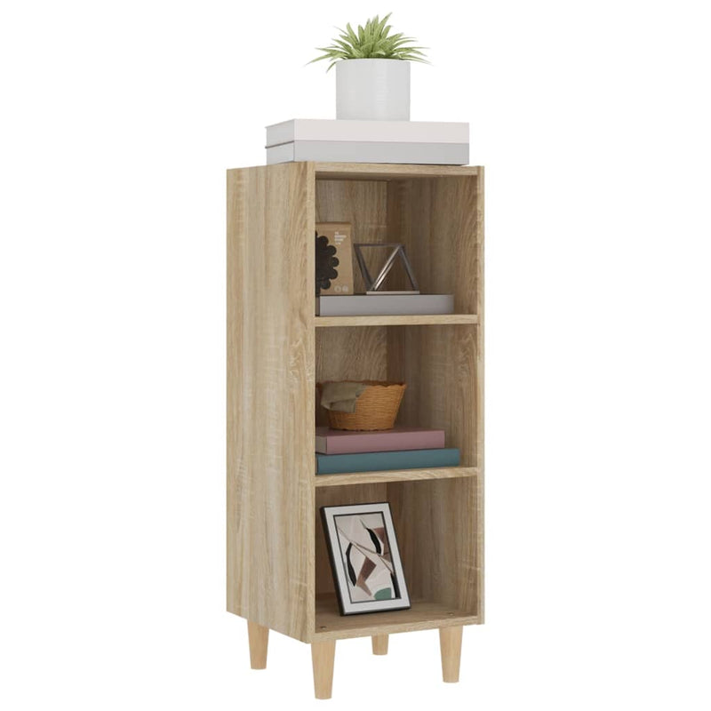 vidaXL sonoma tölgy színű szerelt fa tálalószekrény 34,5x32,5x90 cm