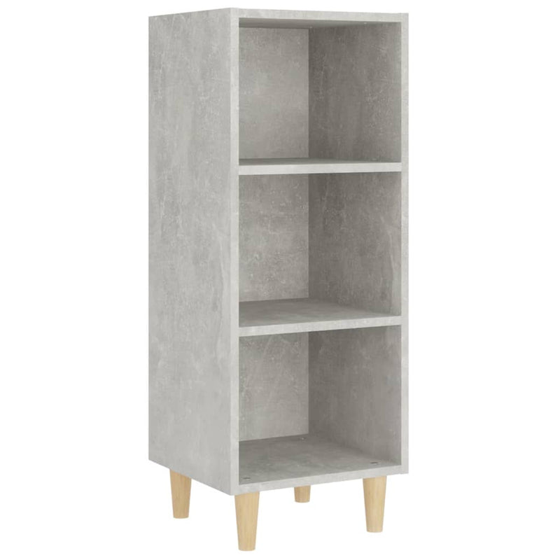 vidaXL betonszürke szerelt fa tálalószekrény 34,5 x 32,5 x 90 cm
