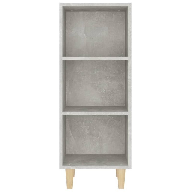 vidaXL betonszürke szerelt fa tálalószekrény 34,5 x 32,5 x 90 cm