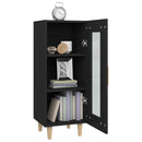 vidaXL fekete szerelt fa tálalóasztal 34,5 x 34 x 90 cm