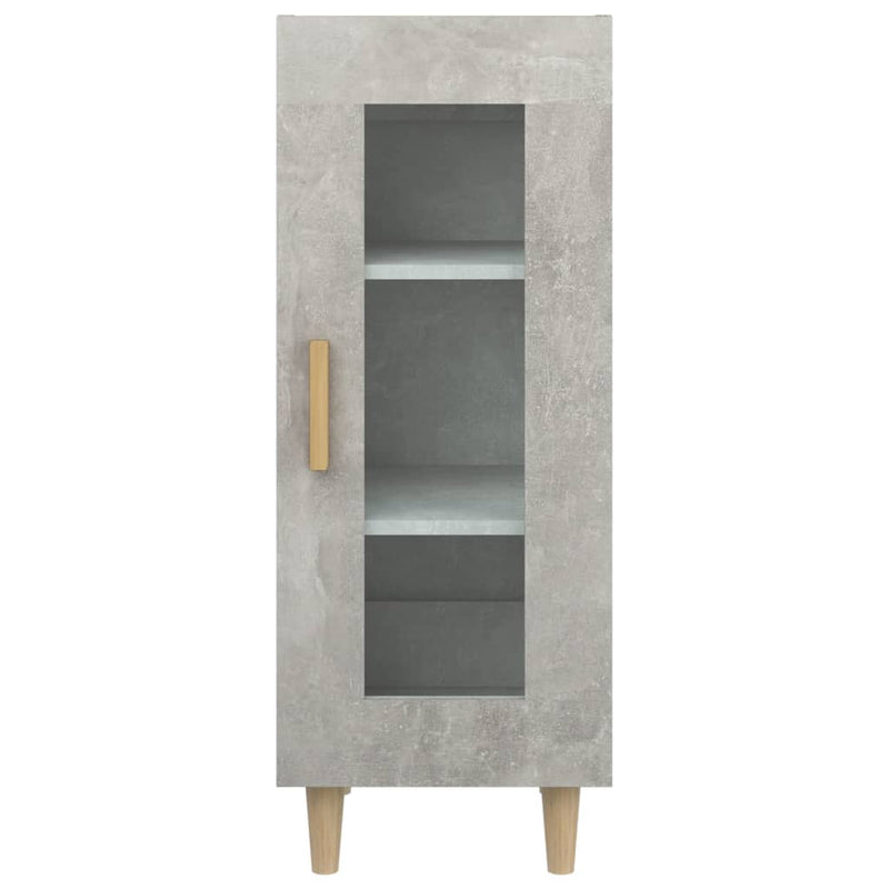 vidaXL betonszürke szerelt fa tálalószekrény 34,5 x 34 x 90 cm