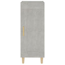 vidaXL betonszürke szerelt fa tálalószekrény 34,5 x 34 x 90 cm