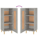 vidaXL betonszürke szerelt fa tálalószekrény 34,5 x 34 x 90 cm