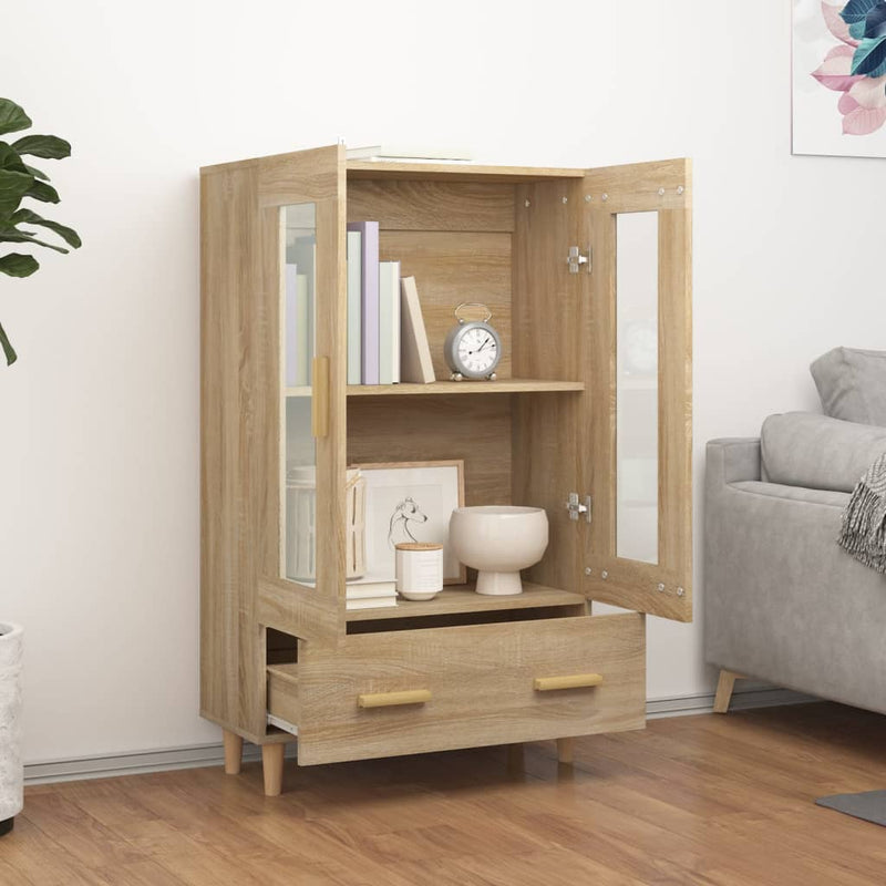 vidaXL sonoma-tölgyszínű szerelt fa magasszekrény 70 x 31 x 115 cm