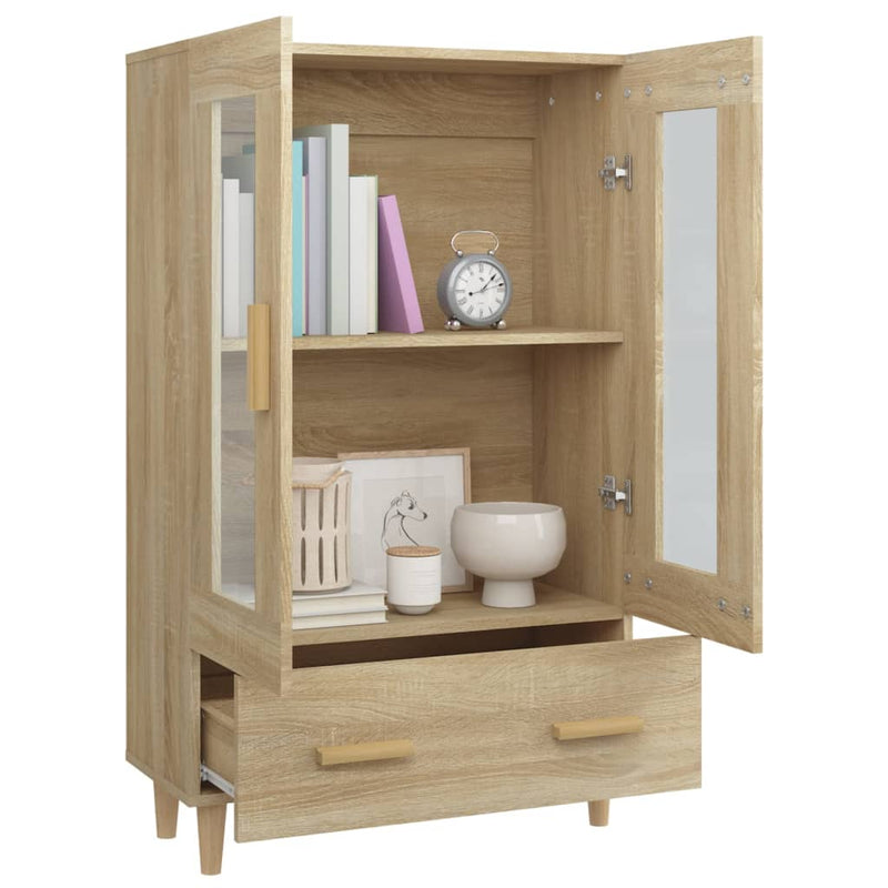 vidaXL sonoma-tölgyszínű szerelt fa magasszekrény 70 x 31 x 115 cm