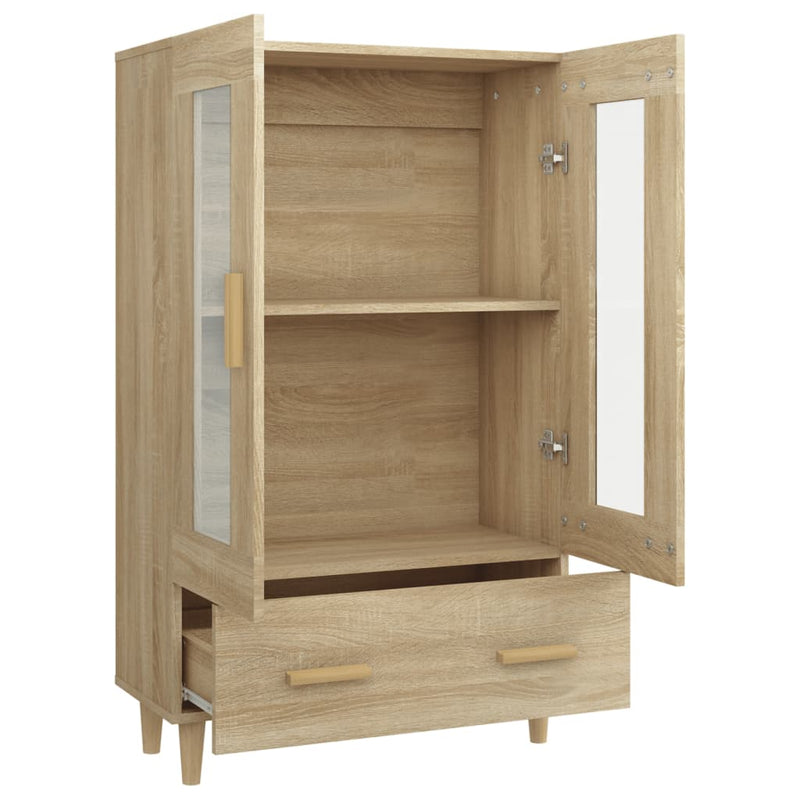 vidaXL sonoma-tölgyszínű szerelt fa magasszekrény 70 x 31 x 115 cm