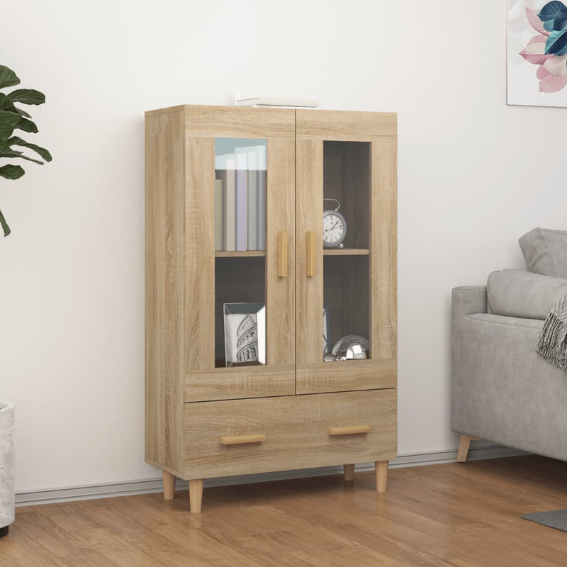 vidaXL sonoma-tölgyszínű szerelt fa magasszekrény 70 x 31 x 115 cm