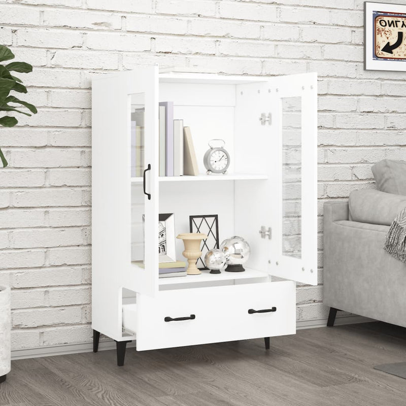 vidaXL fehér szerelt fa magasszekrény 70 x 31 x 115 cm