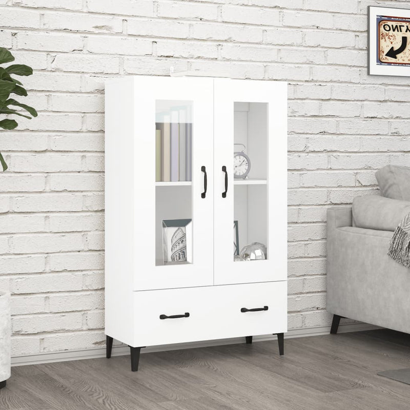 vidaXL fehér szerelt fa magasszekrény 70 x 31 x 115 cm