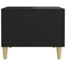 vidaXL 2 db fekete szerelt fa dohányzóasztal 50 x 50 x 40 cm