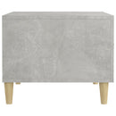 vidaXL 2 db betonszürke szerelt fa dohányzóasztal 50 x 50 x 40 cm