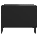 vidaXL 2 db fekete dohányzóasztal fémlábakkal 50 x 50 x 40 cm