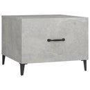 vidaXL 2 db betonszürke dohányzóasztal fémlábakkal 50 x 50 x 40 cm