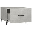 vidaXL 2 db betonszürke dohányzóasztal fémlábakkal 50 x 50 x 40 cm