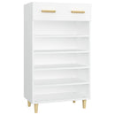 vidaXL fehér szerelt fa cipőszekrény 60 x 35 x 105 cm