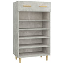 vidaXL betonszürke szerelt fa cipőszekrény 60 x 35 x 105 cm