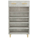 vidaXL betonszürke szerelt fa cipőszekrény 60 x 35 x 105 cm